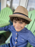 Load image into Gallery viewer, Knuckleheads Tan Fedora with Striped Band