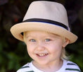 Load image into Gallery viewer, Knuckleheads Tan Fedora with Striped Band
