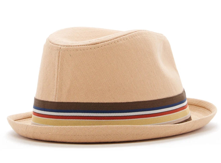 Knuckleheads Tan Fedora with Striped Band