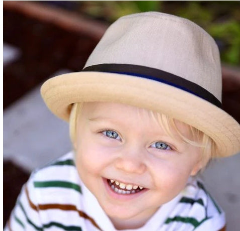 Knuckleheads Tan Fedora with Striped Band