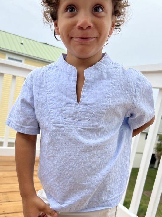 Chambray Pullover top