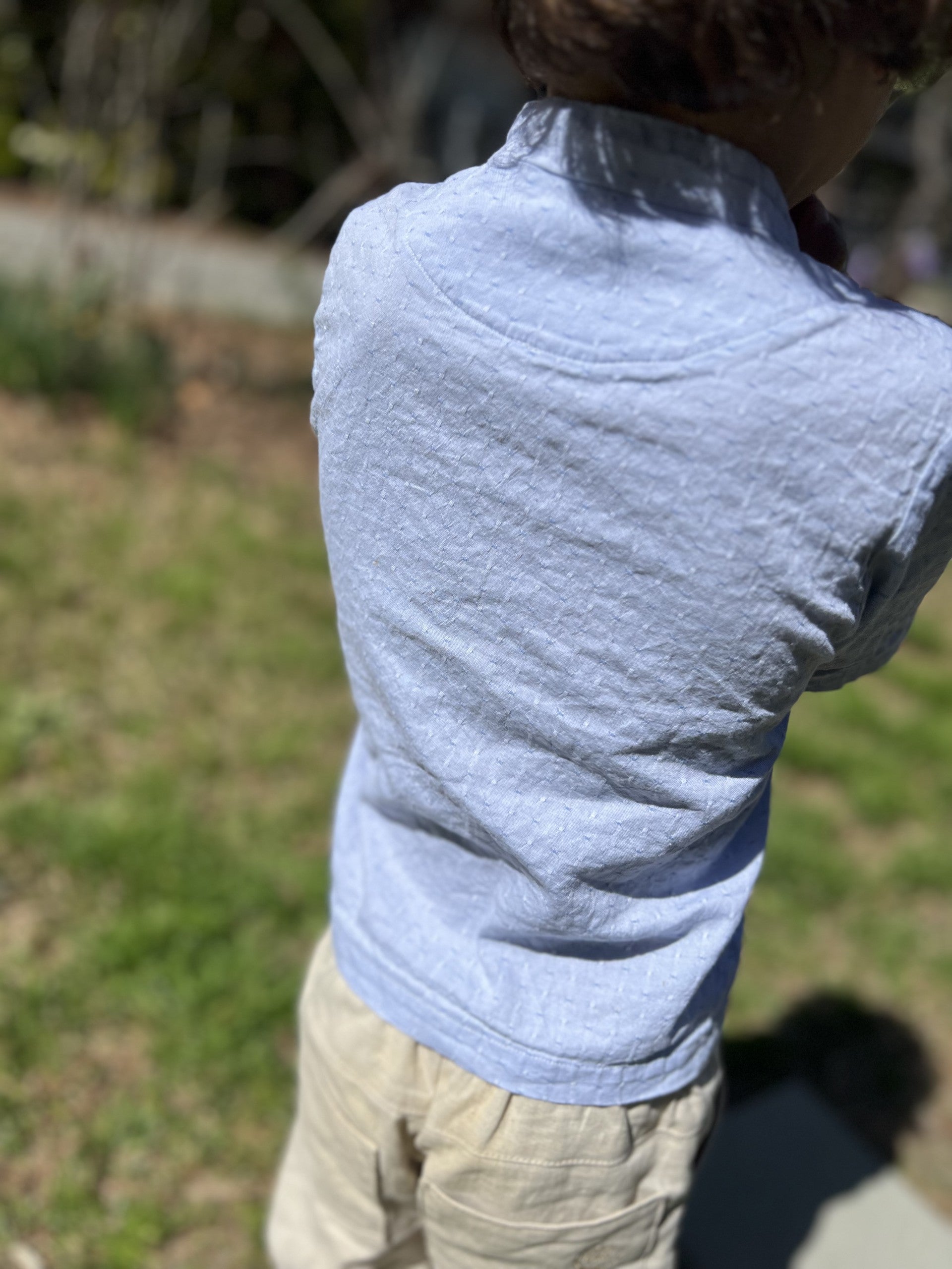 Chambray Pullover top